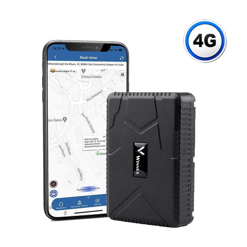 4G WINNES GPS Tracker Real-time Tracking, 7800mAh